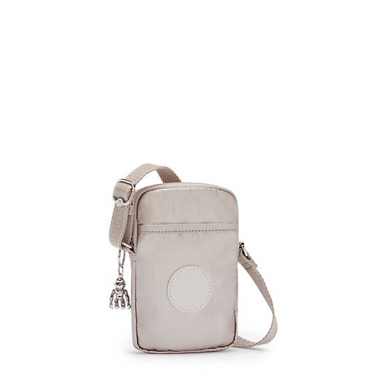 Kipling Tally Metallic Crossbody Telefoon Tas Beige | België 1847VR